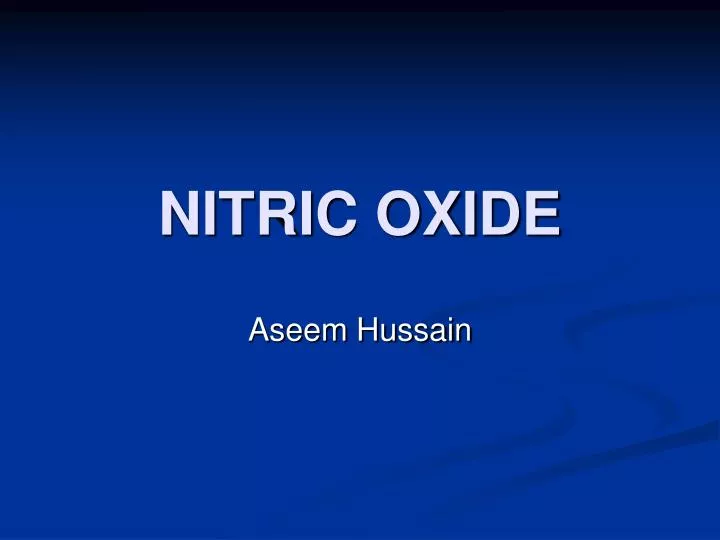PPT NITRIC OXIDE PowerPoint Presentation, free download ID4449459