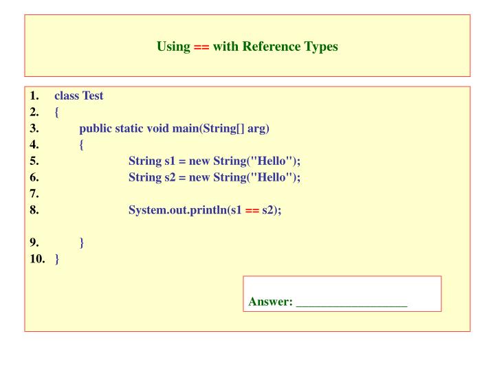 PPT - Data Types – Reference Types PowerPoint Presentation - ID:4450596