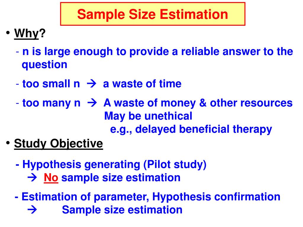 PPT - Sample Size Estimation PowerPoint Presentation, free download