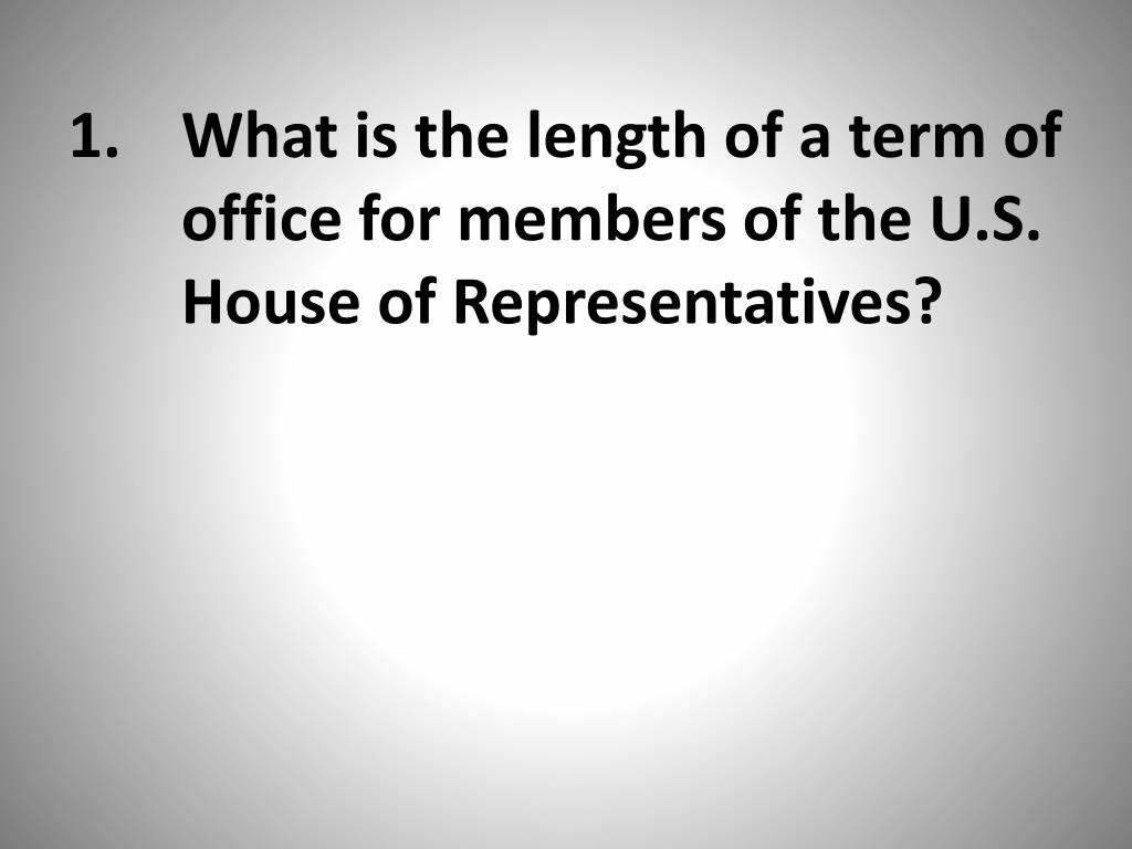 length of term for house of representatives