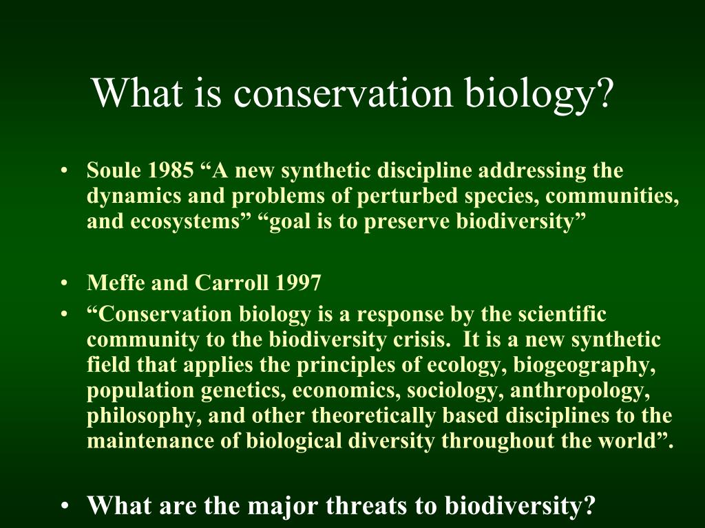 problem solving in conservation biology and wildlife management