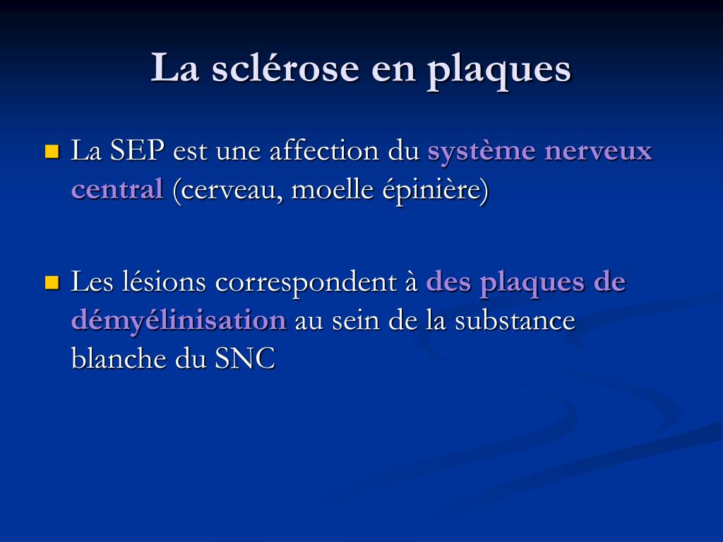 PPT - La sclérose en plaques (SEP) PowerPoint Presentation, free download -  ID:4454655