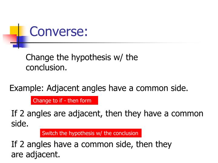 hypothesis converse statement
