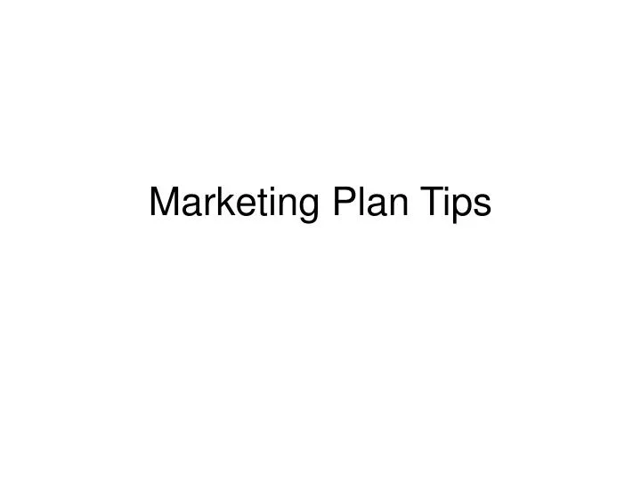 marketing plan tips n.