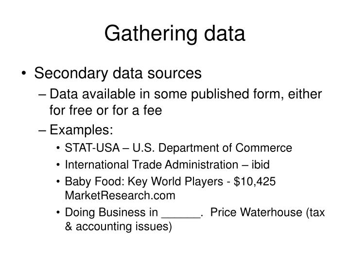 secondary data sources secondary data sources