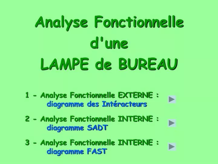 Ppt Analyse Fonctionnelle D Une Lampe De Bureau Powerpoint Presentation Id 4455618