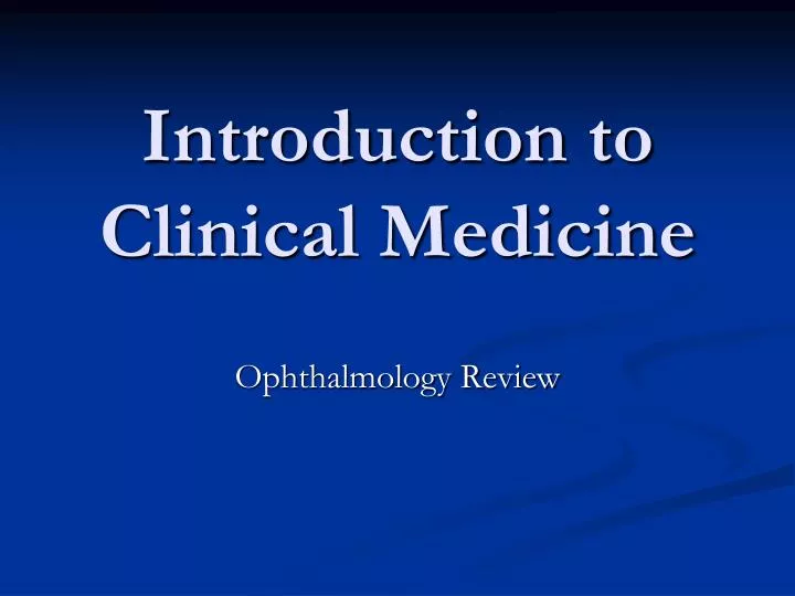 introduction to clinical medicine n.