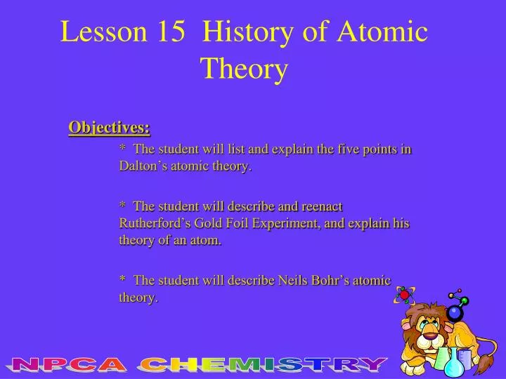 lesson 15 history of atomic theory n.