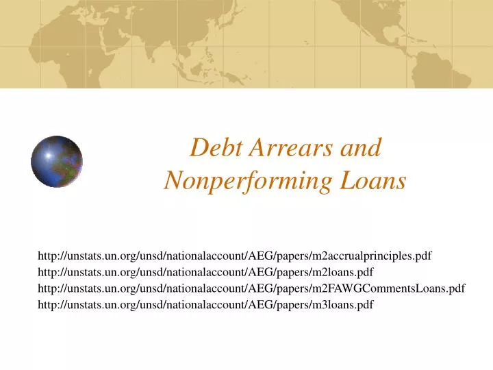 debt arrears and nonperforming loans n.