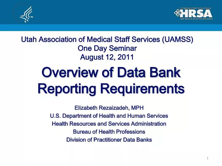PPT - Overview of Data Bank Reporting Requirements PowerPoint ...