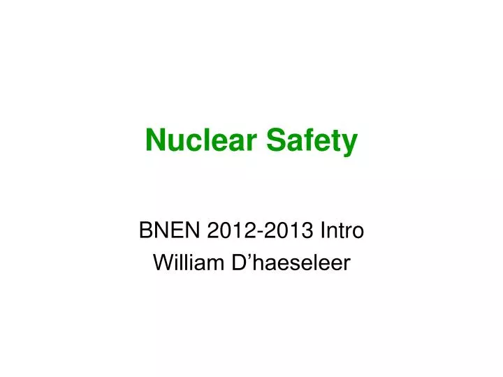 PPT - Nuclear Safety PowerPoint Presentation, Free Download - ID:4459346