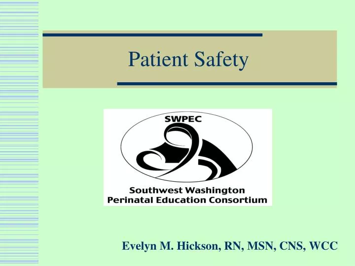patient safety n.