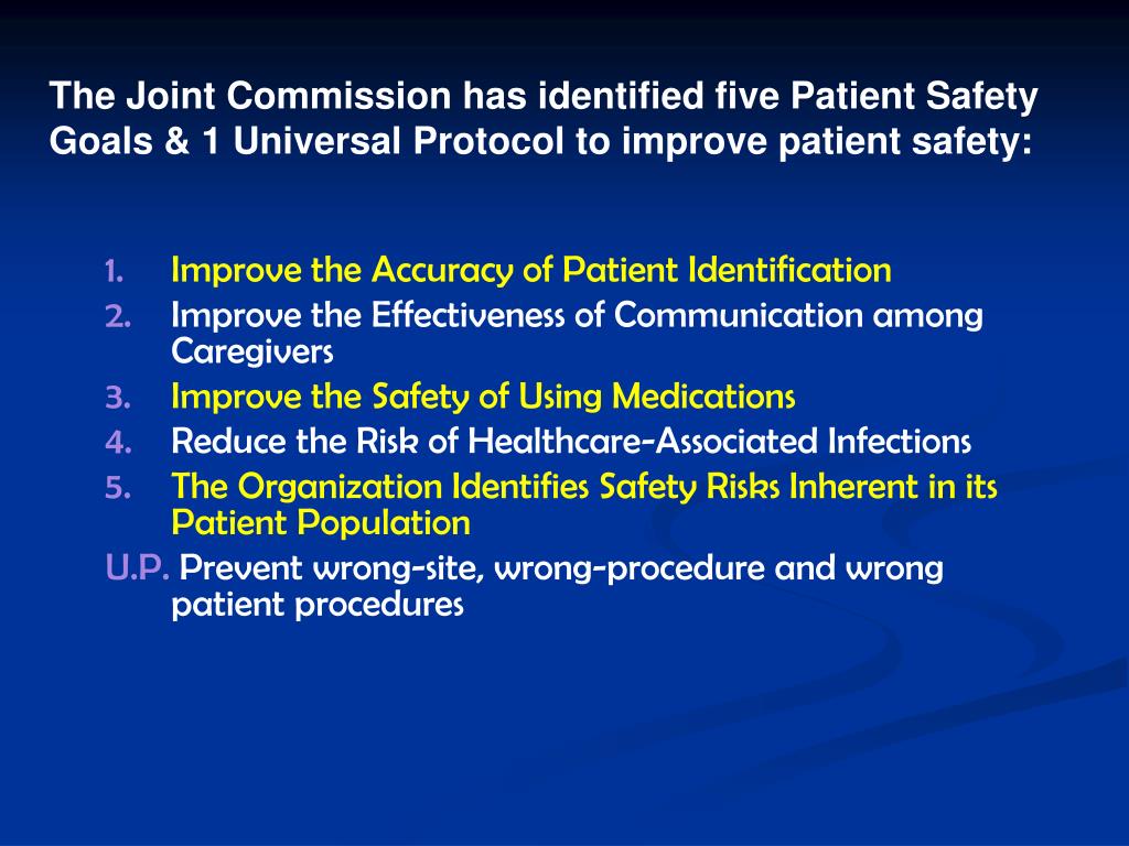PPT National Patient Safety Goals 2011 PowerPoint Presentation, free