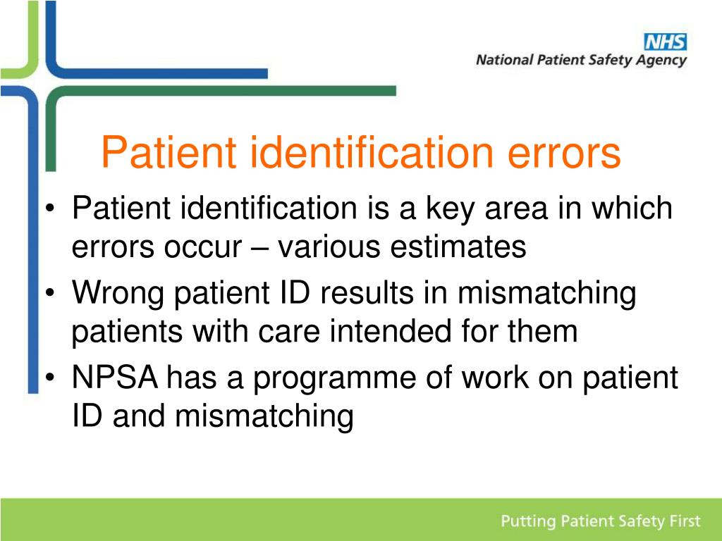 patient identification error case study