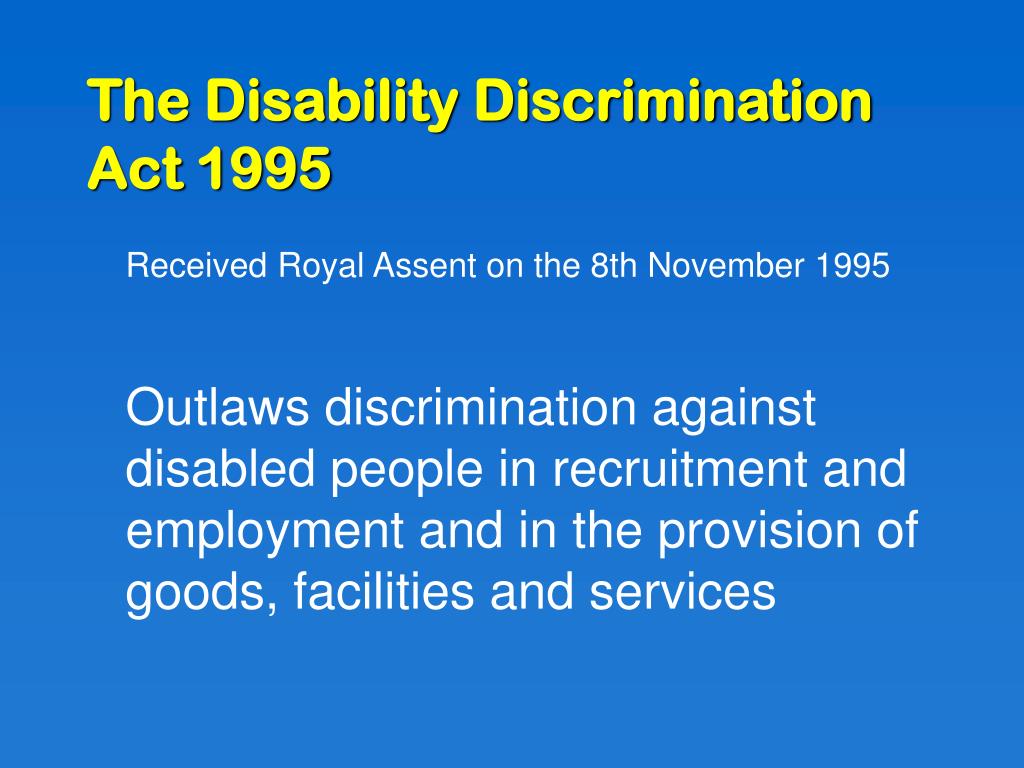 Disability Discrimination Law