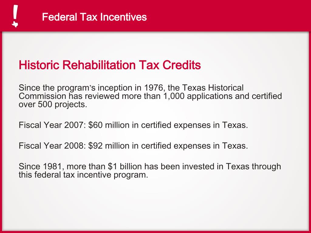 Ppt Preserving Texas Heritage National Register And Tax Credit