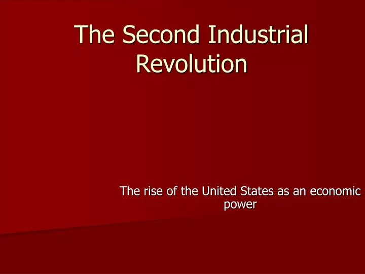 second industrial revolution thesis