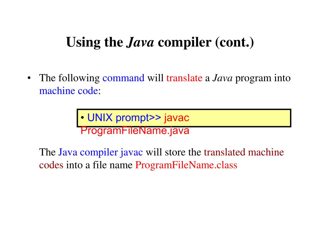 PPT - Using the Java programming language compiler PowerPoint ...