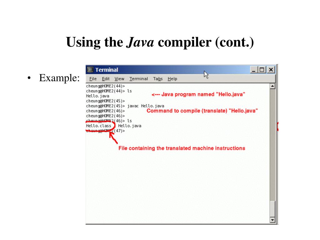 PPT - Using the Java programming language compiler PowerPoint ...