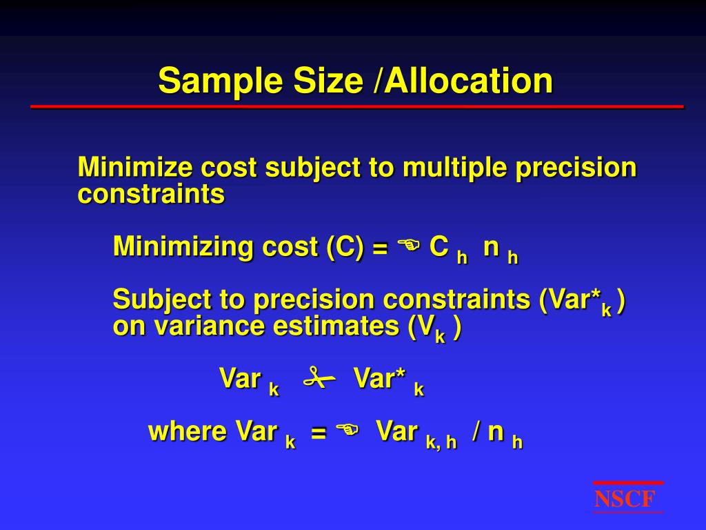 Fixed Allocation Sampling PPT - NATIONAL SURVEY OF SSI CHILDREN AND FAMILIES (NSCF) PowerPoint ...