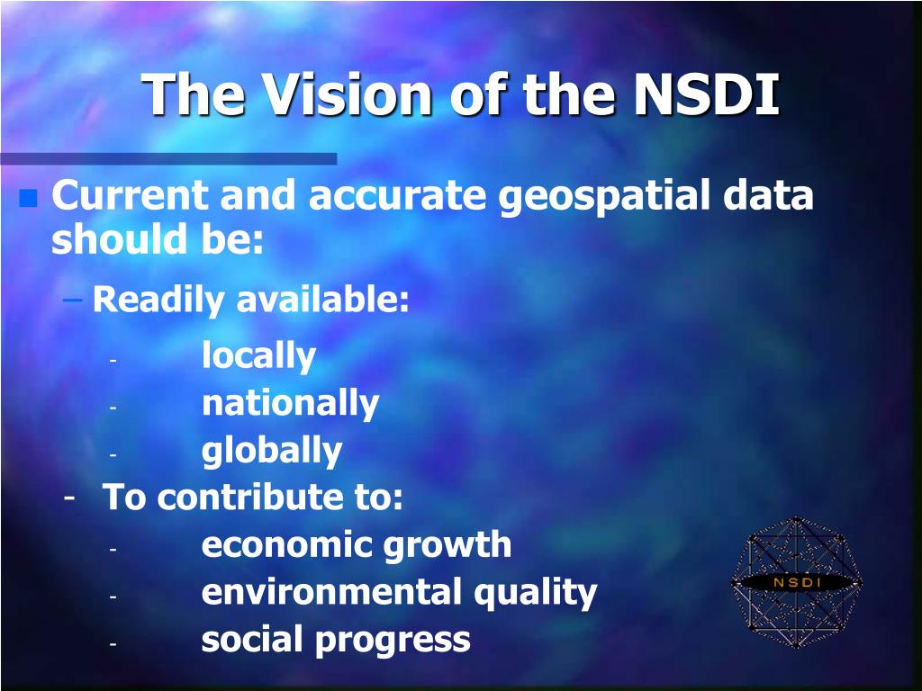 PPT National Spatial Data Infrastructure (NSDI) in the United States
