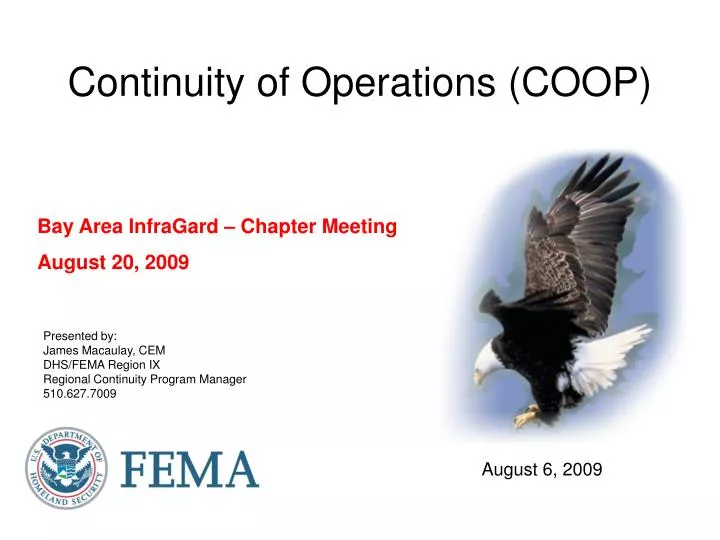 continuity of operations coop n.