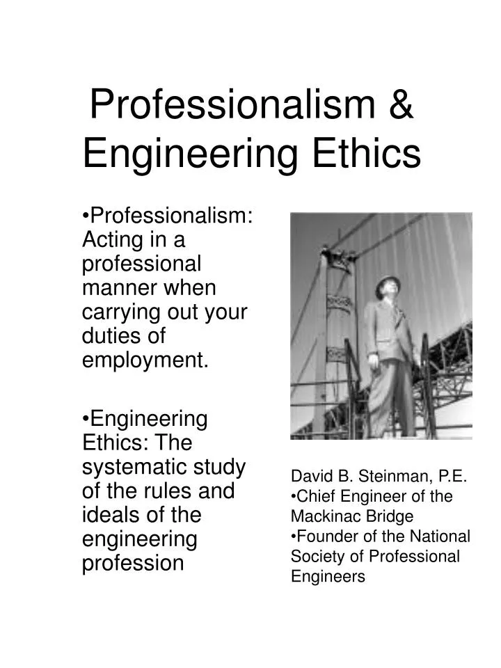 Ppt Professionalism Engineering Ethics Powerpoint Presentation Id 4464733
