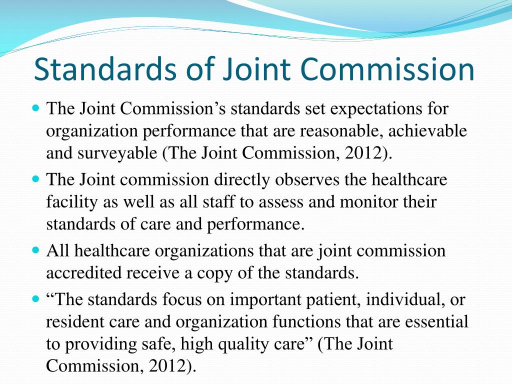 PPT The Joint Commission (TJC) and Practice Standards PowerPoint