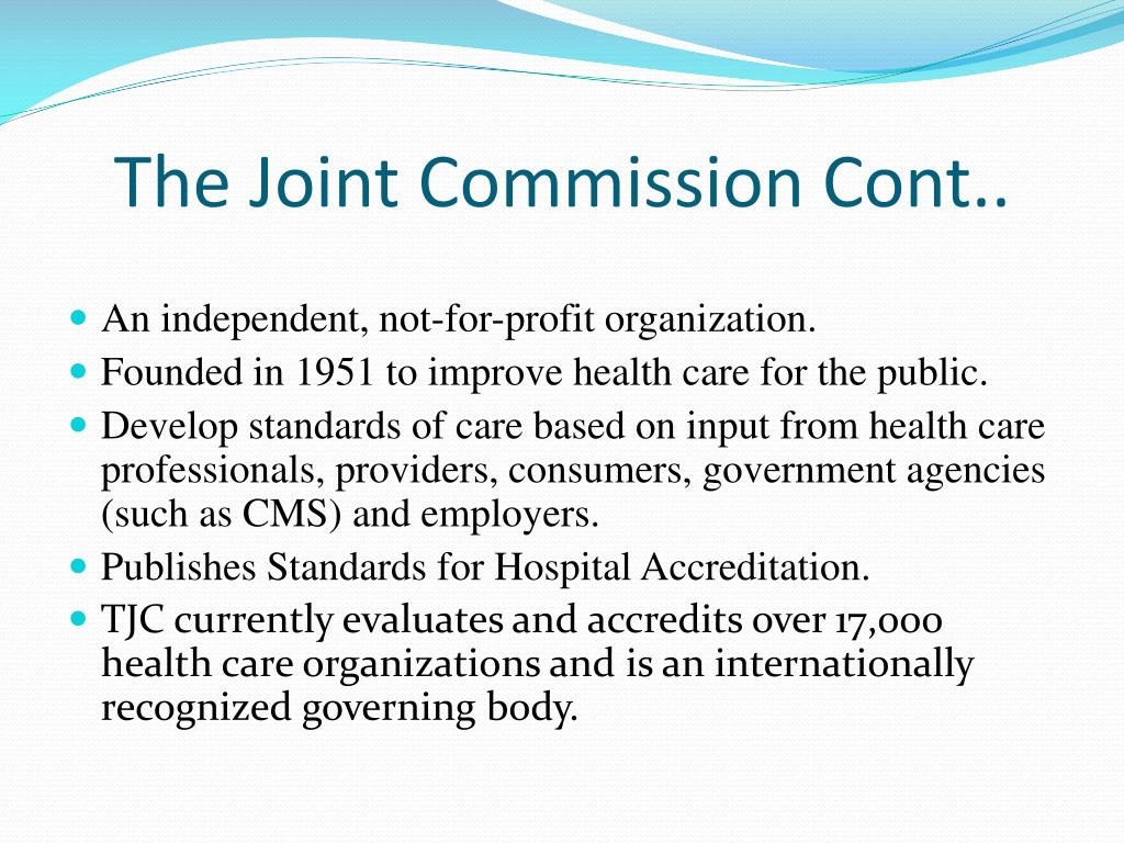 PPT The Joint Commission (TJC) and Practice Standards PowerPoint Presentation ID4465290