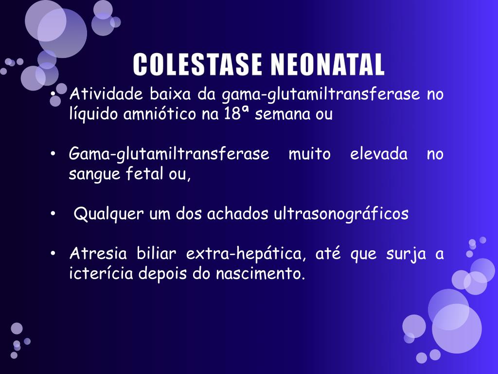 Icterícia e colestase neonatal