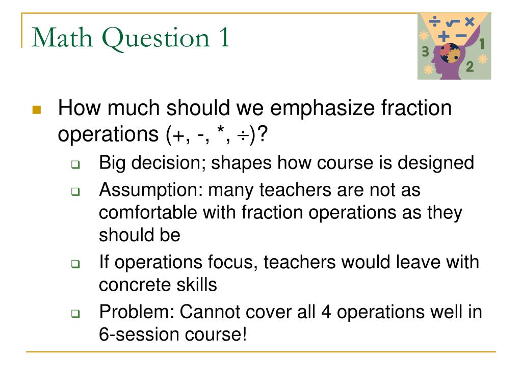 Inline Math Question Type PPT - Designing an Online Math Course: Questions and Answers PowerPoint ...