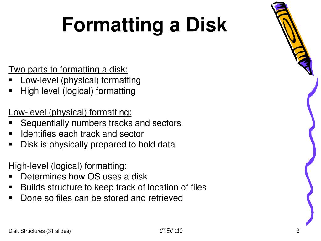 high level disk formatting is done by high level disk formatting is done by