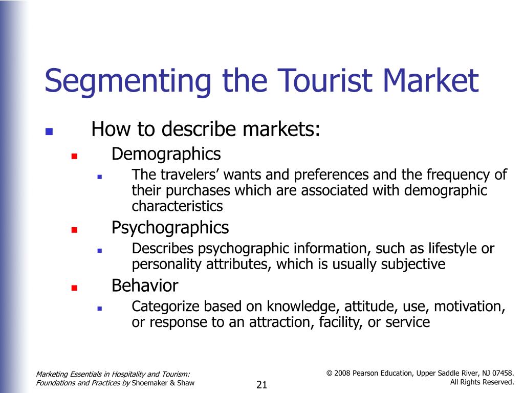 tourist market segmentation