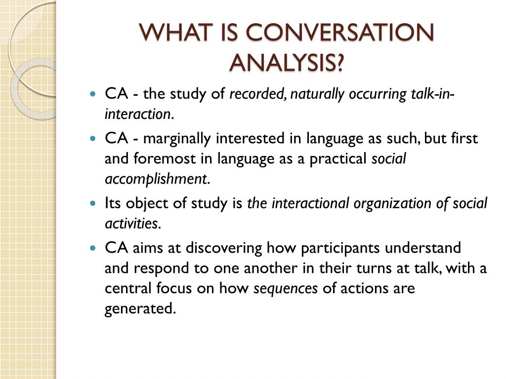 conversation analysis in qualitative research definition