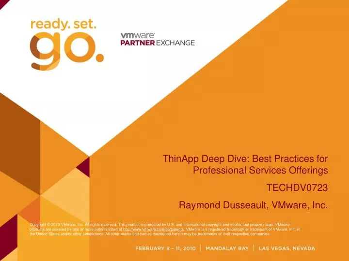 Ppt Thinapp Deep Dive Best Practices For Professional Services Offerings Techdv0723 Powerpoint Presentation Id 4469046