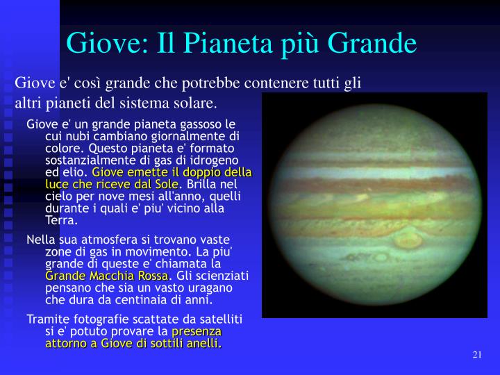 Qual è Il Pianeta Più Grande PPT - Il Sistema Solare PowerPoint Presentation - ID:4469511