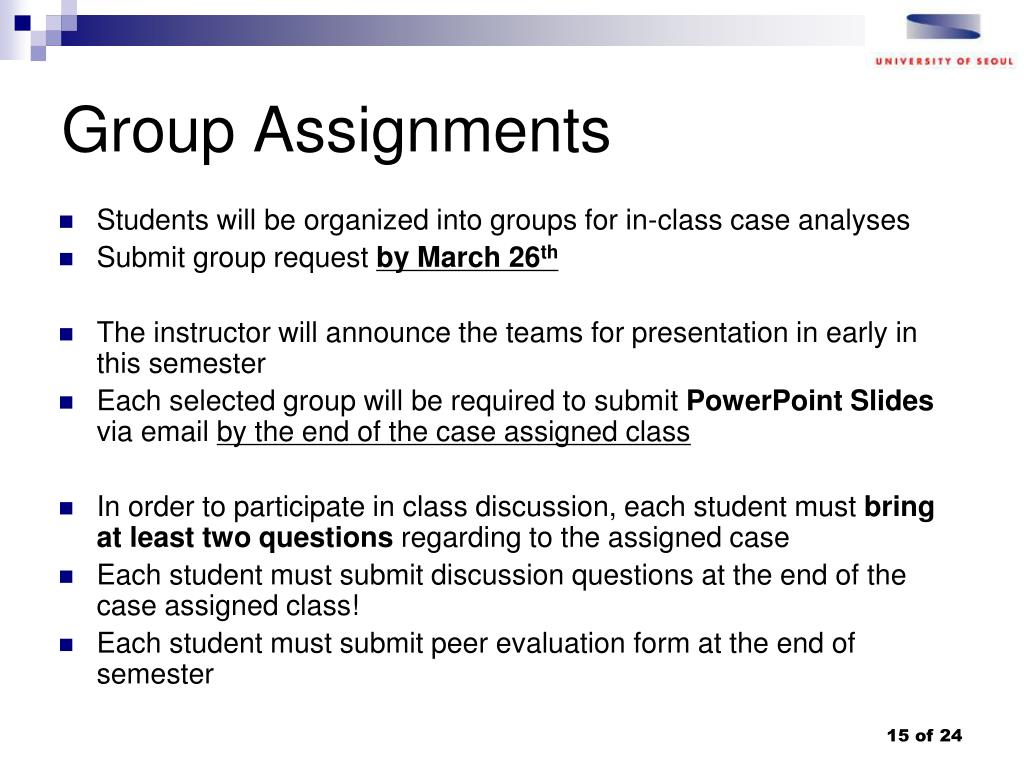 group assignment sample