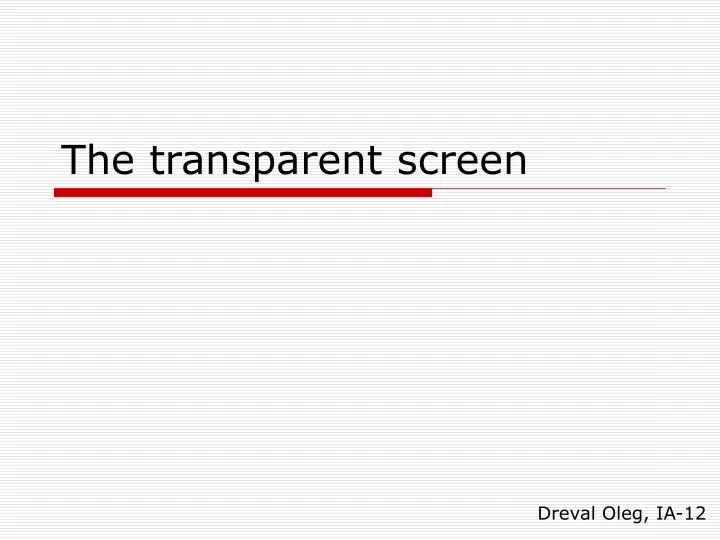 transparent lcd displays ppt free sample