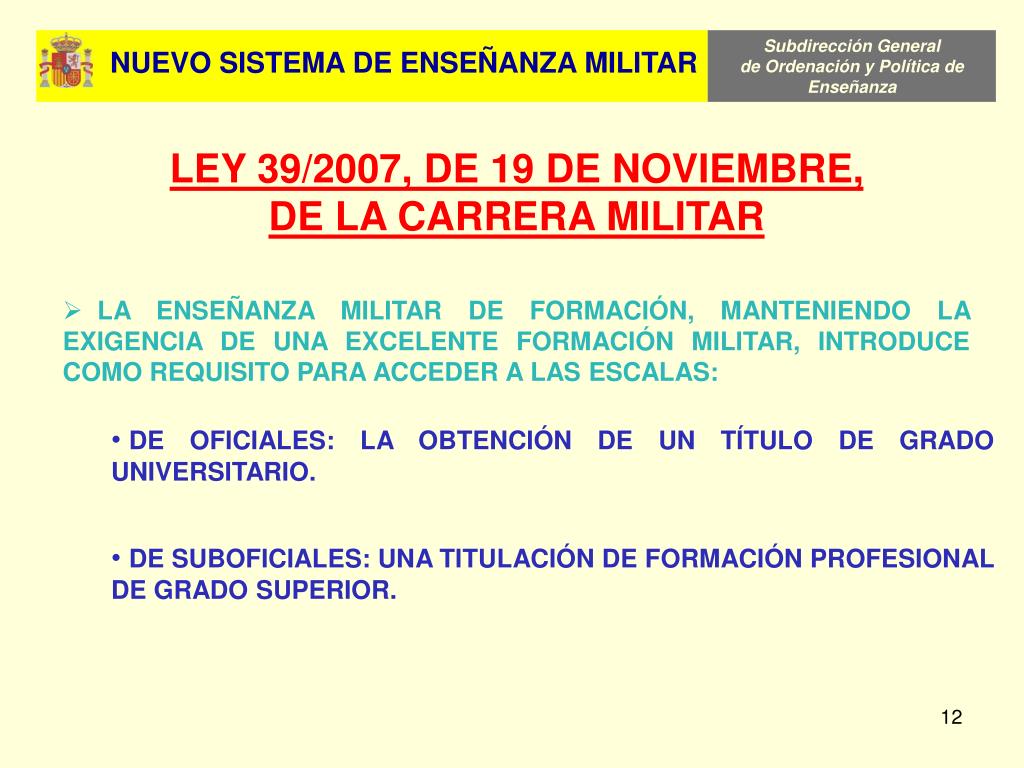 PPT - NUEVO SISTEMA DE ENSEÑANZA MILITAR PowerPoint Presentation, free  download - ID:4470726