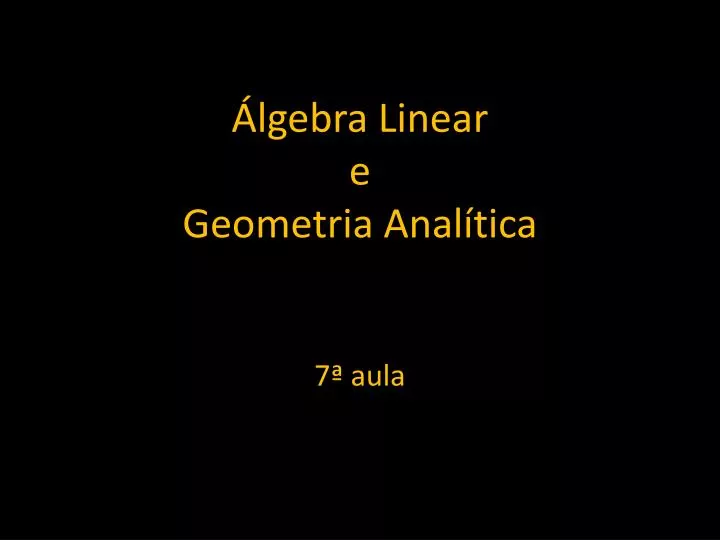 lgebra linear e geometria anal tica n.