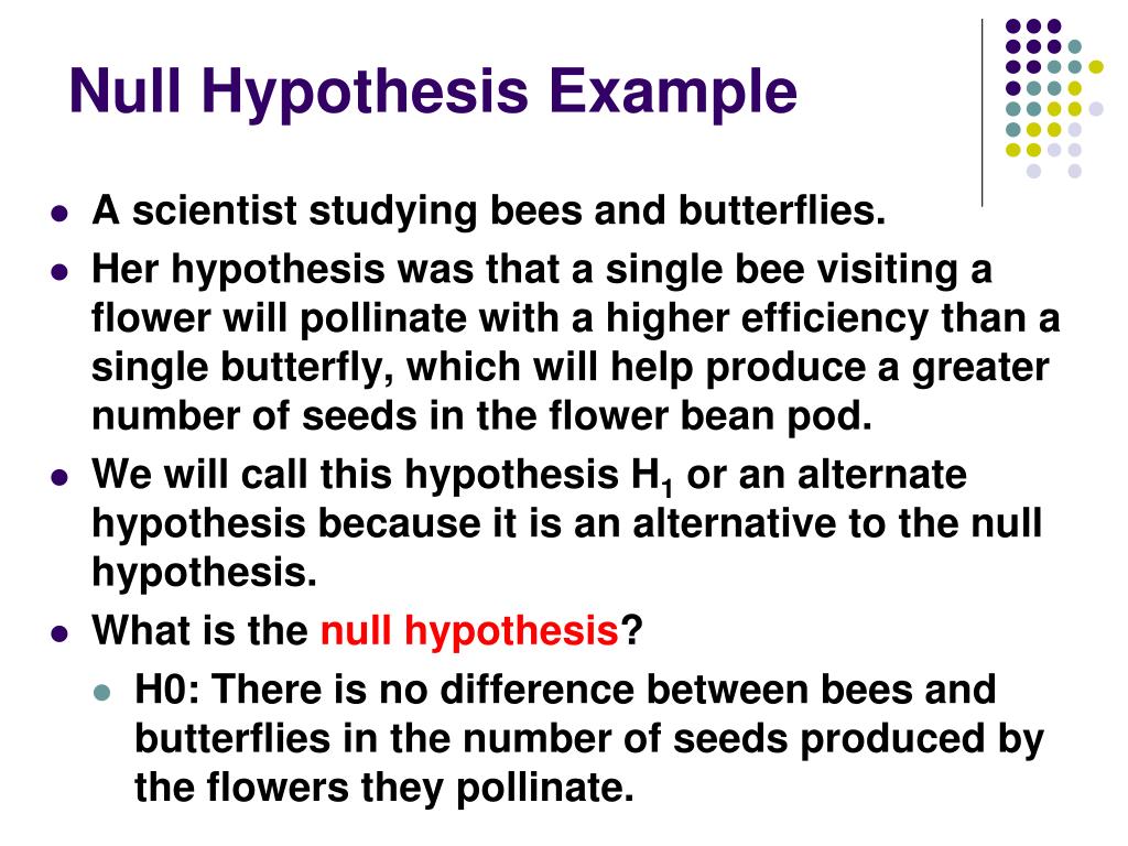 null hypothesis genetics example