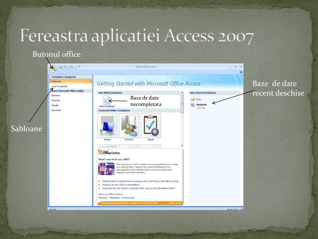 PPT - Microsoft Access 2007 PowerPoint Presentation, free download -  ID:4472275