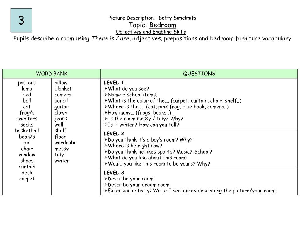 Ppt Picture Description Tamara Rukis Topic Bedroom