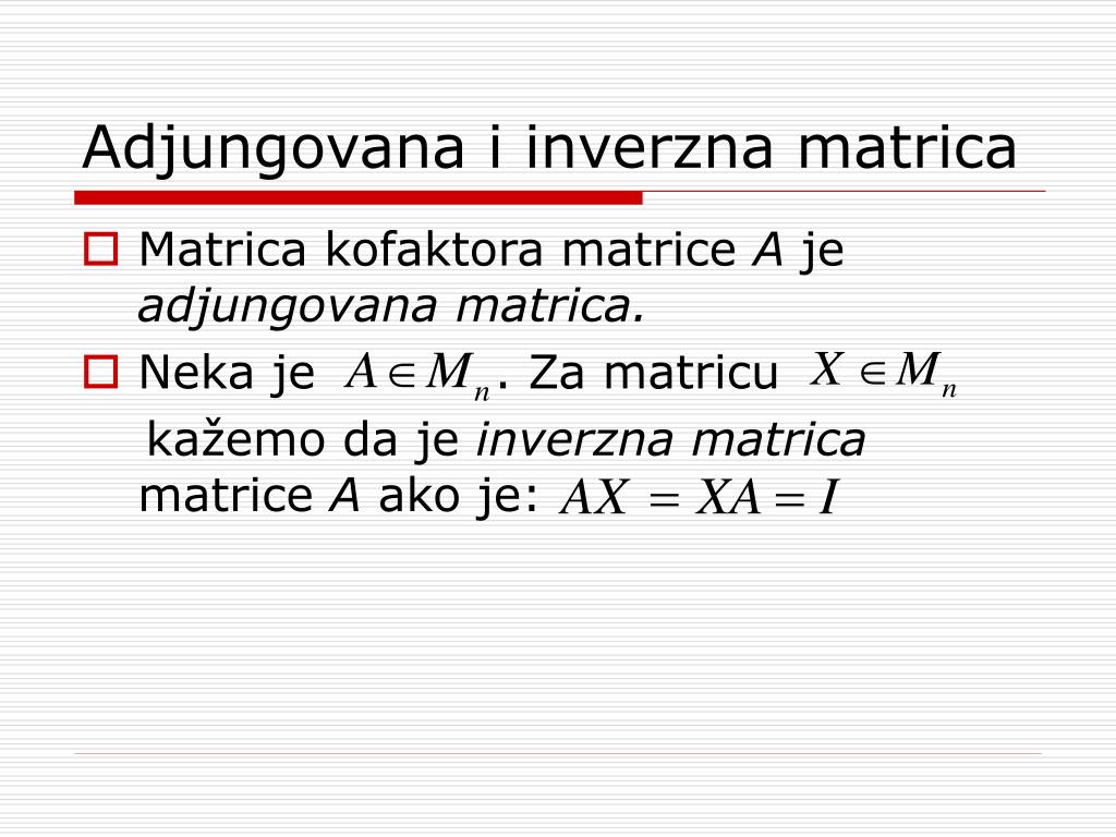 PPT - The World of Matrix Uvod u linearnu algebru PowerPoint Presentation -  ID:4472390