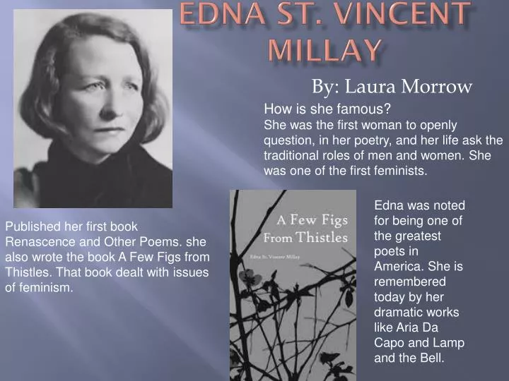 a comparison of lament by edna st vincent millay and since felling is first by e e cummings Since feeling is first poem by ee cummings: robinson creates an uneven feeling to the poem just as miniver cheevy feels out-of edna st vincent millay:. a comparison of lament by edna st vincent millay and since felling is first by e e cummings Since feeling is first poem by ee cummings: robinson creates an uneven feeling to the poem just as miniver cheevy feels out-of edna st vincent millay:.