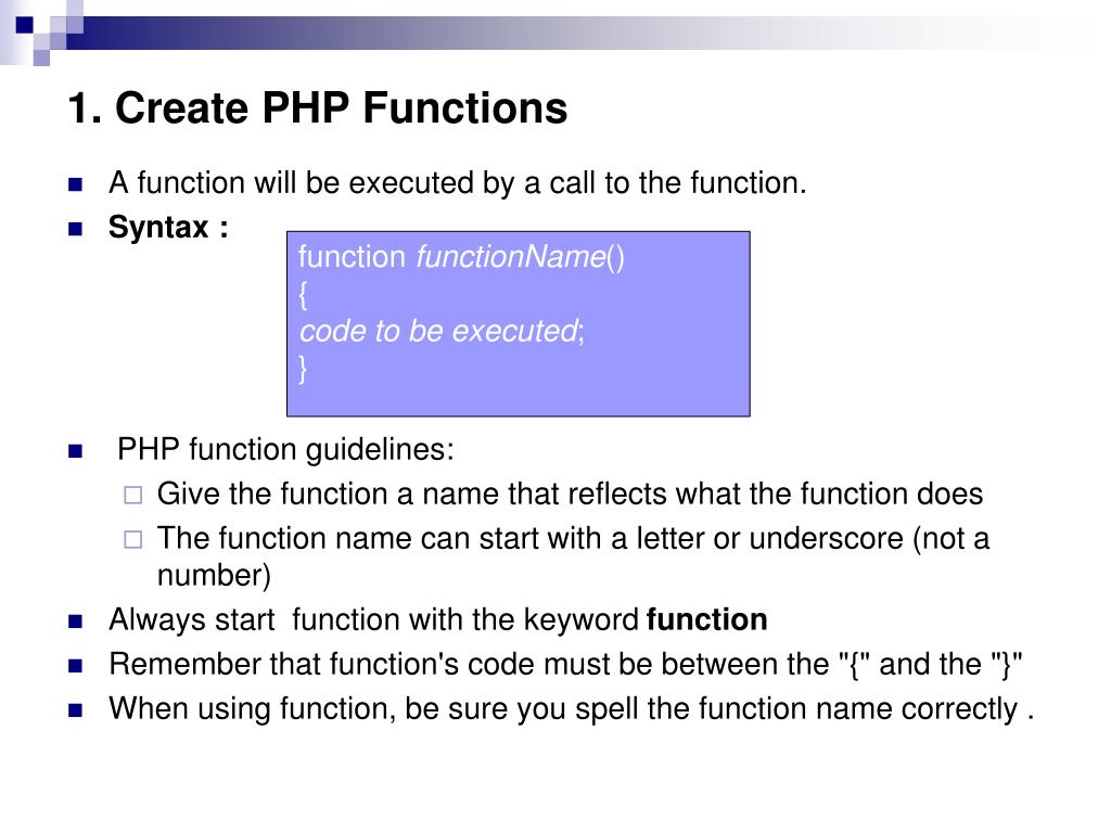 Php function arguments