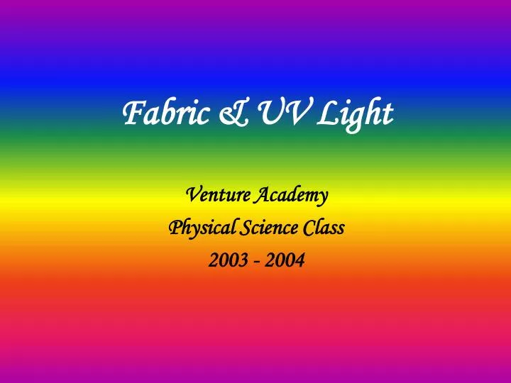 fabric uv light n.
