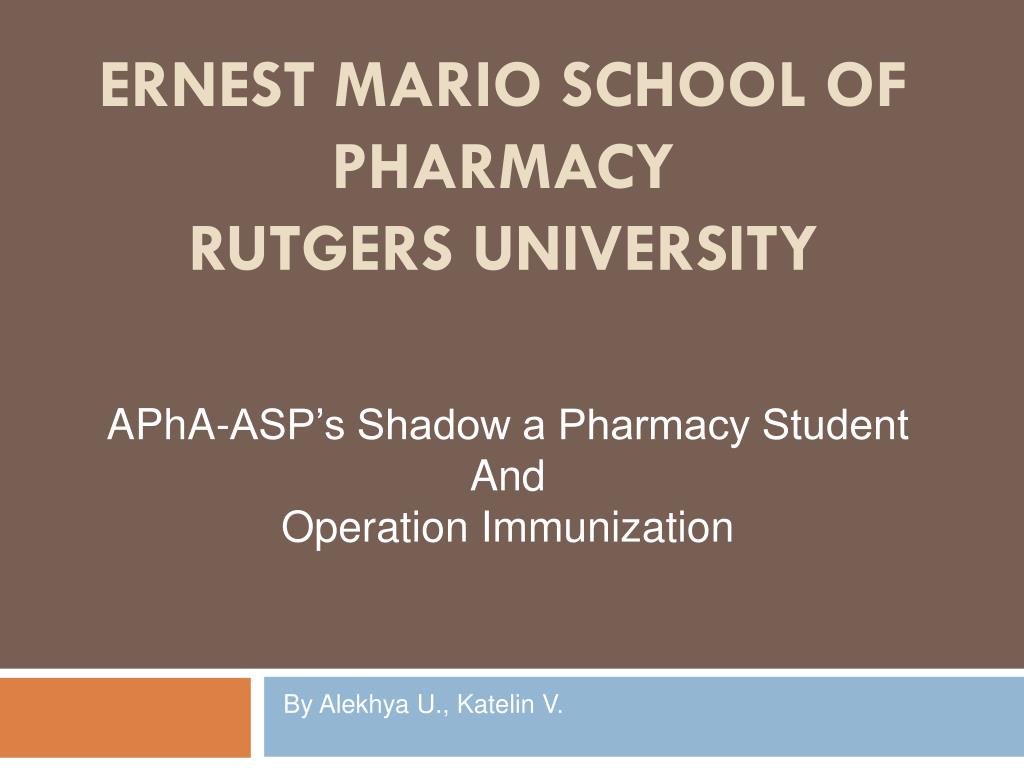 PPT - Ernest Mario School of Pharmacy Rutgers University With Rutgers Powerpoint Template