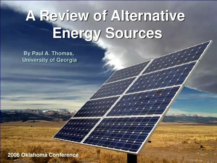 presentation on alternative sources of energy