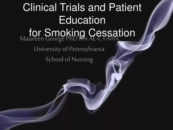 clinical trials and patient education for smoking cessation n.